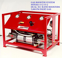 Gas Booster System Dual, 30:1 Ratio, 2,000 psi Inert Gas
