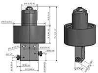 6.04 Inch (in) Height and 2 Way Straight Body Hydrogen Air Valve (15V4M071-H2-3MNC) - 2