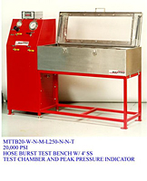 Hose Burst Test Bench with 4 SS, Test Chamber and Peak Pressure Indicator, 20,000 psi