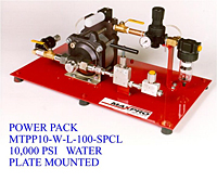 Power Pack 10,000 psi, Water, Plate Mounted
