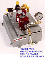 Power Pack 3,000 psi, Water 2 Gal s.s. Reservoir